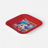 Happy 10-jähriges Cowboy Pony Pappteller (Gewinkelt)