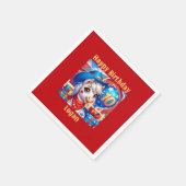 Happy 10-jähriges Cowboy Pony Serviette (Ecke)