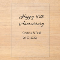 Happy 10. Jubiläum einfache minimale Hochzeitsbeze