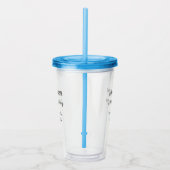 Happy 10. Jubiläum einfache minimale Hochzeitsbeze Acryltrinkbecher (Rechts)