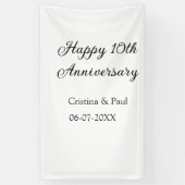 Happy 10. Jubiläum einfache minimale Hochzeitsbeze Banner (Vertikal)