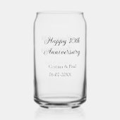 Happy 10. Jubiläum einfache minimale Hochzeitsbeze Dosenglas (Rückseite)