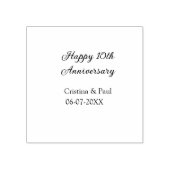 Happy 10. Jubiläum einfache minimale Hochzeitsbeze Gummistempel (Prägung)