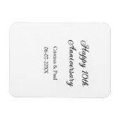 Happy 10. Jubiläum einfache minimale Hochzeitsbeze Magnet (Horizontal)