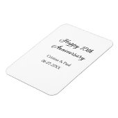 Happy 10. Jubiläum einfache minimale Hochzeitsbeze Magnet (Linke Seite)