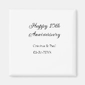 Happy 10. Jubiläum einfache minimale Hochzeitsbeze Magnet (Vorne)