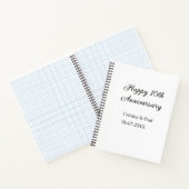 Happy 10. Jubiläum einfache minimale Hochzeitsbeze Notizblock (Innenseite)