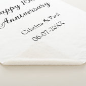 Happy 10. Jubiläum einfache minimale Hochzeitsbeze Sherpadecke (3/4)