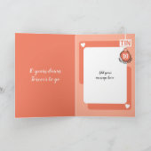 Happy 10. Jubiläum Zinn hinzufügen Namen Korallen Karte (Innenseite)