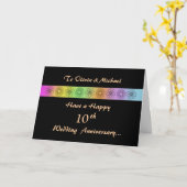 Happy 10 th Customizable Anniversary Card Karte (Gelbe Blume)