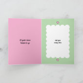 Happy 10th Anniversary add name pink green Karte (Innenseite)