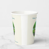 Happy 10th Birthday with Dog riding a Bike Pappbecher (Links)