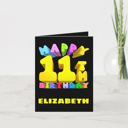 Happy 11. Geburtstagskarte Feiertagskarte (Vorderseite)