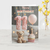 Happy 11. Geburtstagskarte Karte (Gelbe Blume)