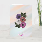 Happy 11. Jubiläum Vintage Blumenkarte Karte (Rückseite)