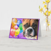 Happy 11th Birthday Boxer Dog Greeting card Karte (Gelbe Blume)