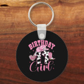 Happy 11th Birthday Girl Outfit Rodeo Western Cowg Schlüsselanhänger (Vorderseite)