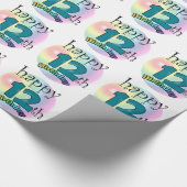 Happy 12th Birthday Geschenkpapier (Ecke)