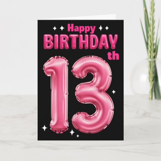 Happy 13. Geburtstagskarte Karte (Vorderseite)