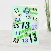 Happy 13. Geburtstagskarte Karte (Vorderseite)