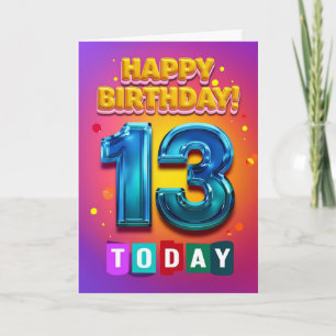 Happy 13. Geburtstagskarte Karte