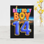 Happy 14. Geburtstagskarte Karte (Gelbe Blume)