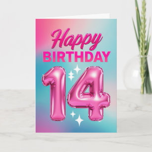 Happy 14. Geburtstagskarte Karte