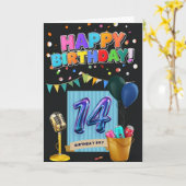 Happy 14. Geburtstagskarte Karte (Gelbe Blume)