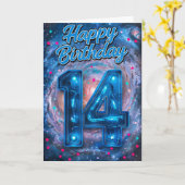 Happy 14. Geburtstagskarte Karte (Gelbe Blume)