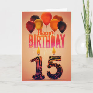 Happy 15. Geburtstagskarte Karte