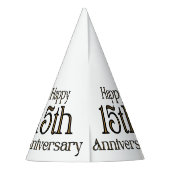 Happy 15-jähriges Party Hat Partyhütchen (Rückseite)