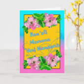 Happy 16 . Geburtstag auf Hawaiisch mit Bougainvil Karte (Gelbe Blume)