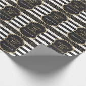 Happy 16. Geburtstag Gold Glitzer Wrapping Paper Geschenkpapier (Ecke)