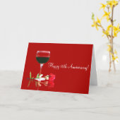 Happy 16. Jubiläum Card Wein Country Style Karte (Gelbe Blume)