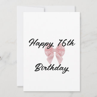 Happy 16th birthday pink bow name stylish calligra einladung