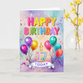 Happy 17. Geburtstagskarte Karte (Gelbe Blume)