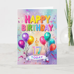 Happy 17. Geburtstagskarte Karte