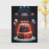 Happy 17. Geburtstagskarte Karte (Gelbe Blume)