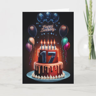 Happy 17. Geburtstagskarte Karte