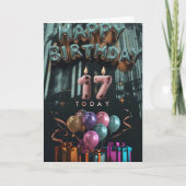 Happy 17. Geburtstagskarte Karte (Vorderseite)