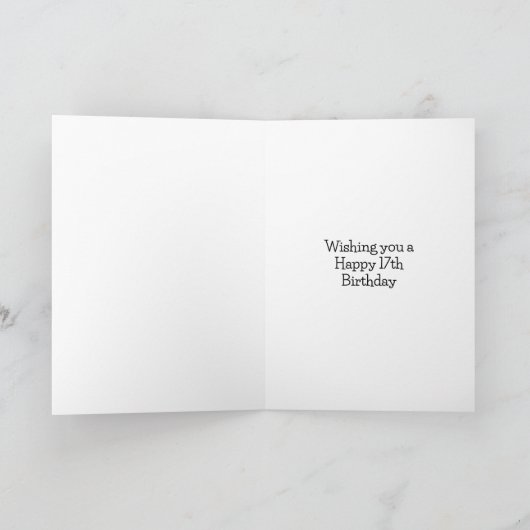 Happy 17. Geburtstagskarte Karte (Innenseite)