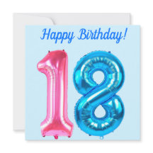 Happy 18. Geburtstag Blue Card