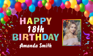 18 Geburtstag Banner Zazzle De