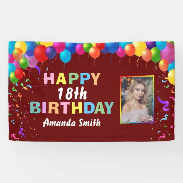 18 Geburtstag Banner Zazzle.de