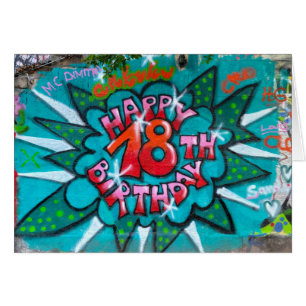 Happy 18. Geburtstag Graffiti