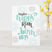 Happy 18. Geburtstag individuelle Grußkarte Karte (Gelbe Blume)