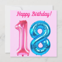 Happy 18. Geburtstag Pink Card