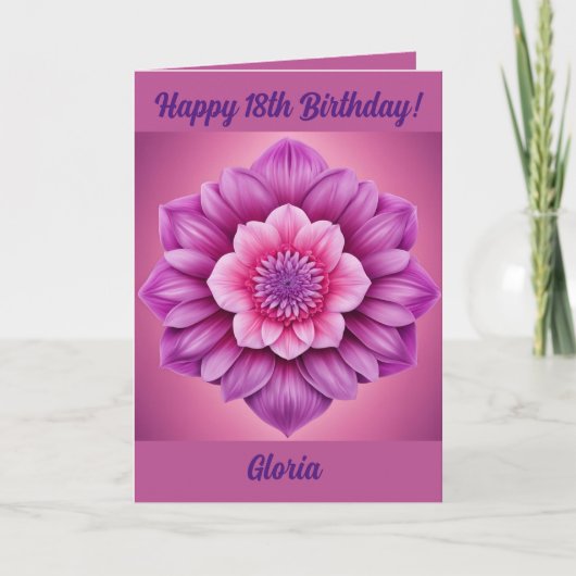 Happy 18. Geburtstagskarte Karte (Vorderseite)