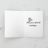 Happy 18th birthday graphic blue Turquoise name Karte (Innenseite)