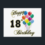 Happy 18th Birthday Ohrfeits Postkarte<br><div class="desc">Happy 18th Birthday - Birthday design for a special 18th Birthday. Great for any 18 year old! Oh - Let us be the first to say,  Happy Birthday! Customize this design by adding a name or even move the image around!</div>